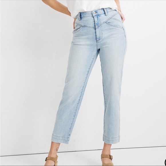 Madewell Denim - Madewell Tapered Jeans in Fitzgerald Wash Yoked Edition